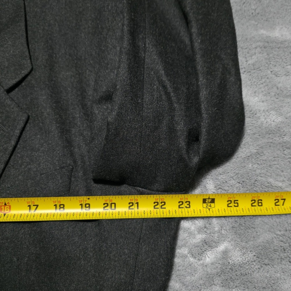 Vintage Giorgio Armani Mens 44R Dark Gray Wool Cashmere Blazer Jacket Italy Made - Picture 9 of 12